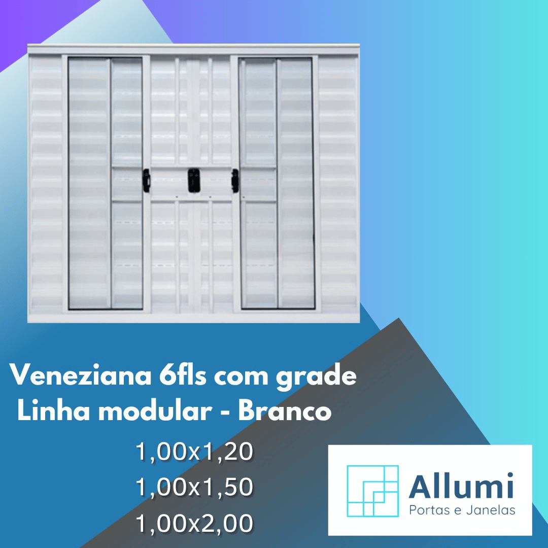 Veneziana 6fls com grade