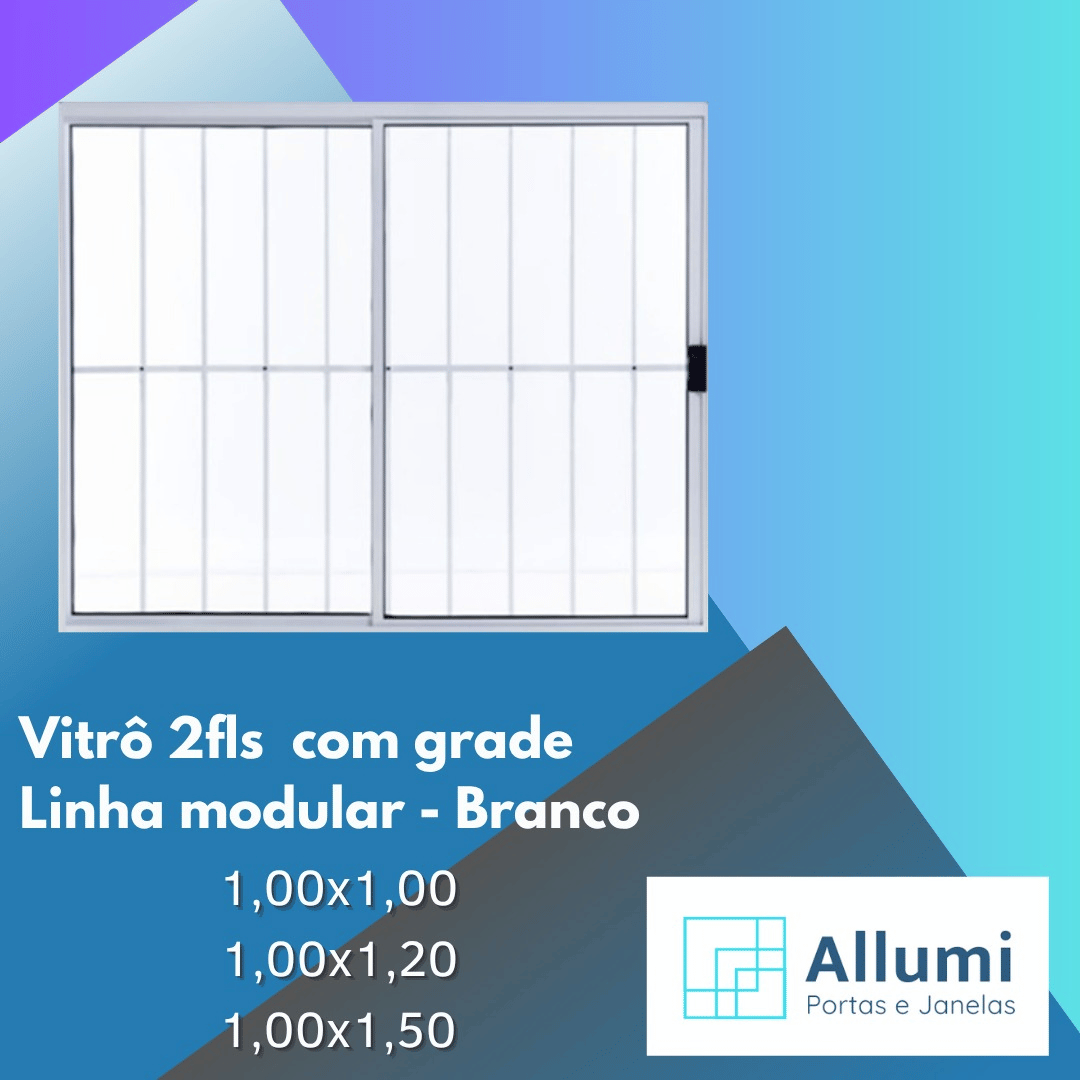 Vitrô 2fls com grade