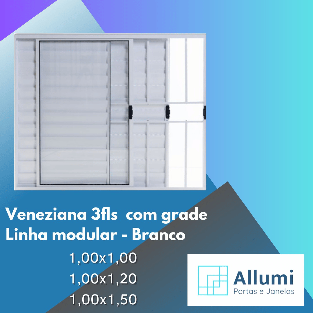 Veneziana 3fls com grade